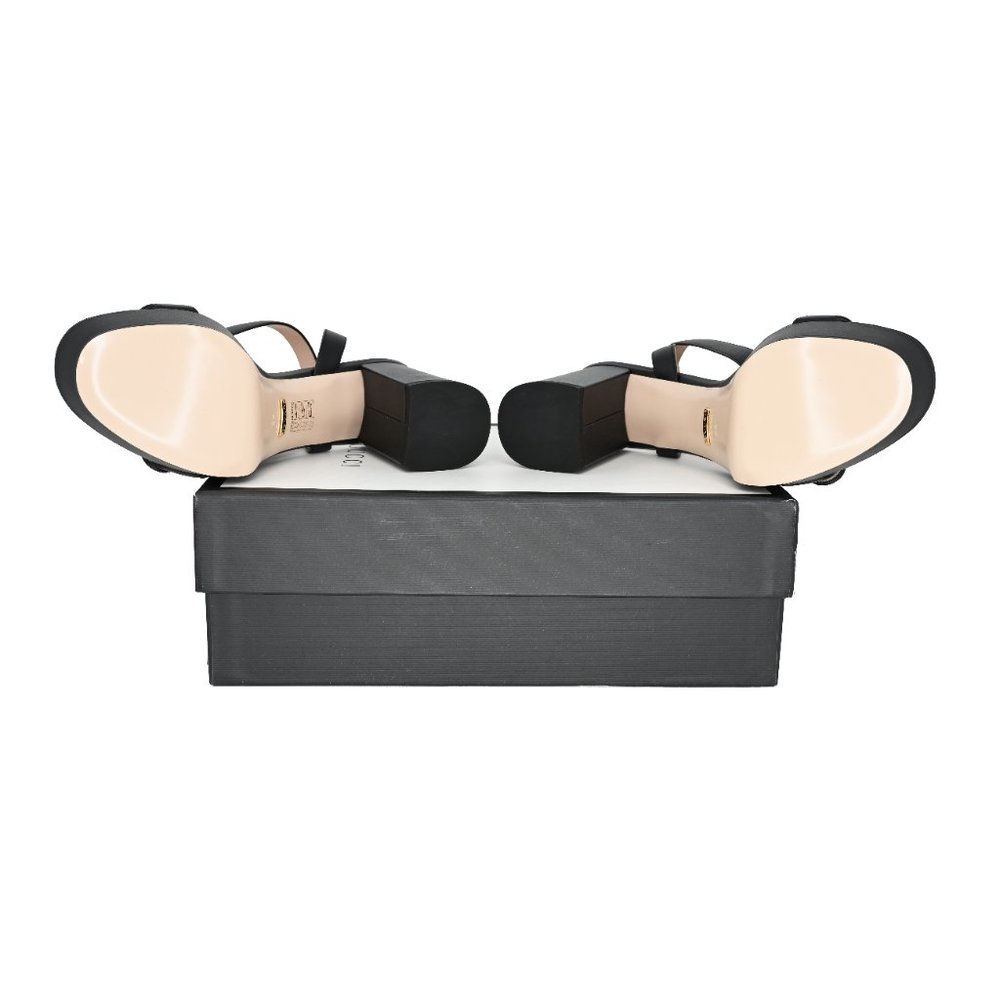 Gucci GG Marmont Leather Platform Sandals - Picture 12 of 14